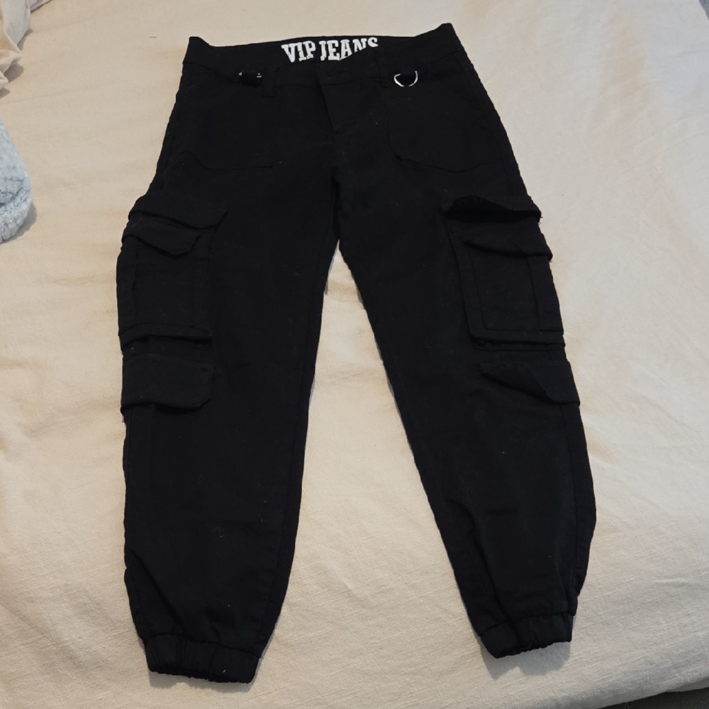 VIP Jeans Black Cargo Pants
